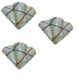 Set of Three Geometric Murano Glass Wall Sconces, Italy, 1980s