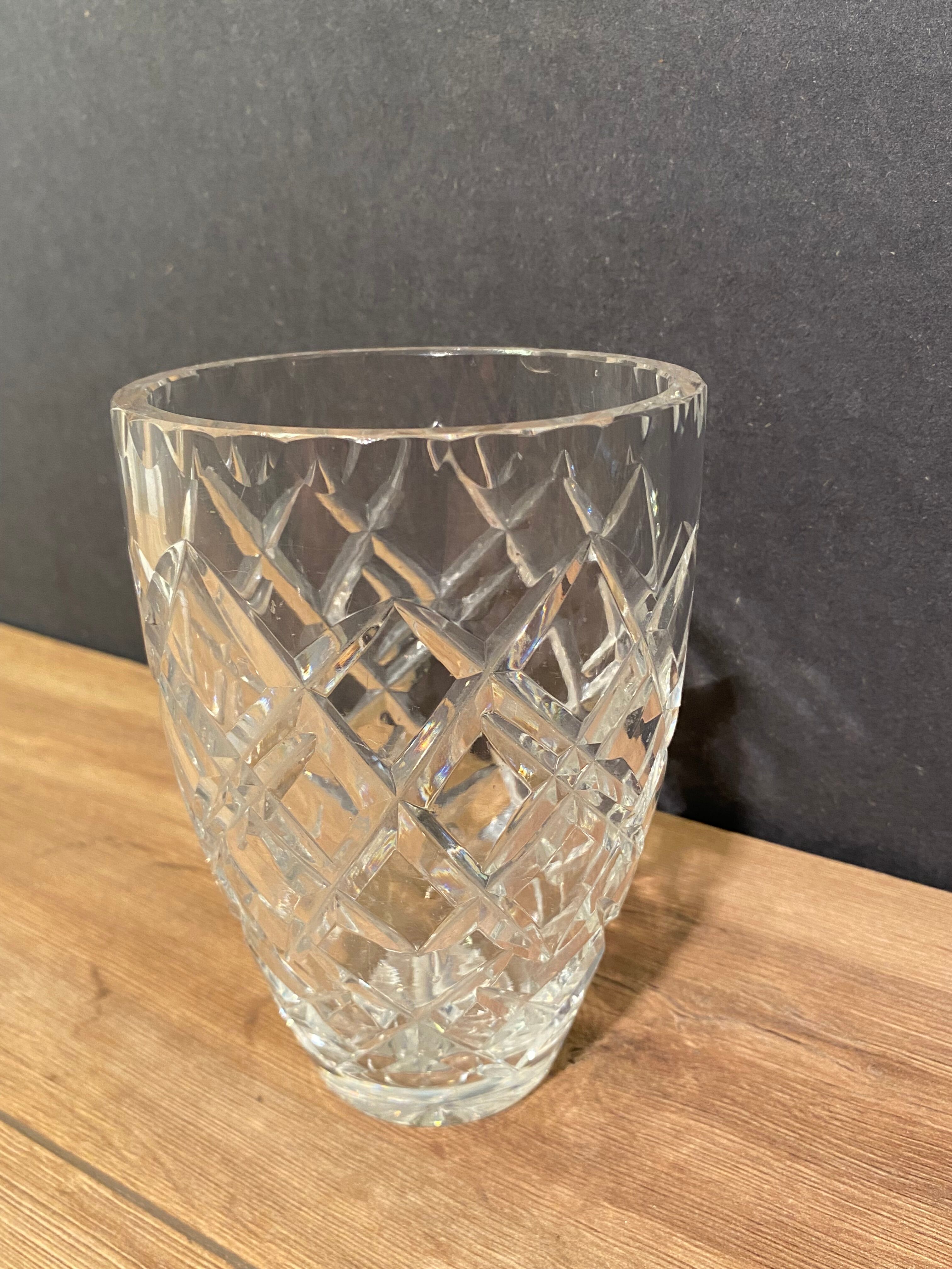 Carved crystal vase, Saint Louis, Baccarat, Bohemia