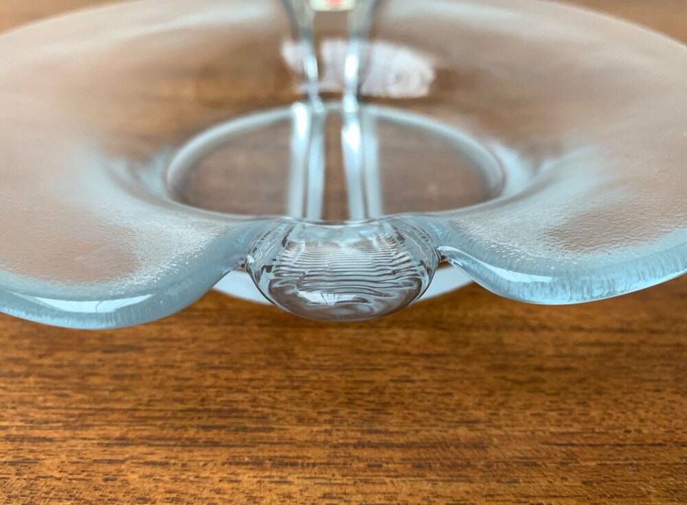 Vintage Danish glass bowl by Holmegaard, 1970s.