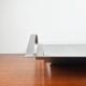 Minimalist postmodern metal fruit bowl, 1980s
