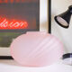 Pink glass vase art deco style