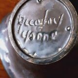 Ceramic bowl, basket from the 50s by Accolay Yonne