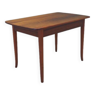 Table en acajou, années 1970, design danois, fabriquée au Danemark