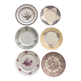 Mismatched antique plates