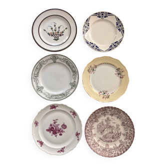 Mismatched antique plates