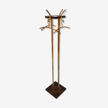 Hollywood regency brass and marble coat rack, 1960s