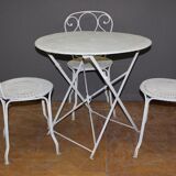 Salon de jardin en fer vers 1900