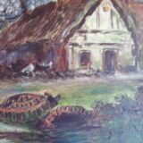 Tableau champetre signé