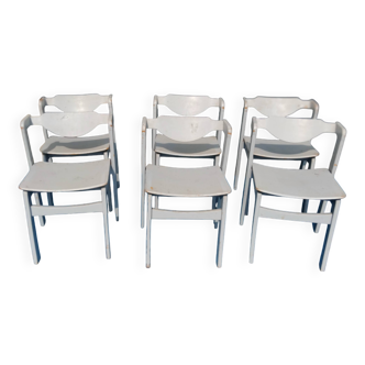 Set of 6 vintage designer chairs
