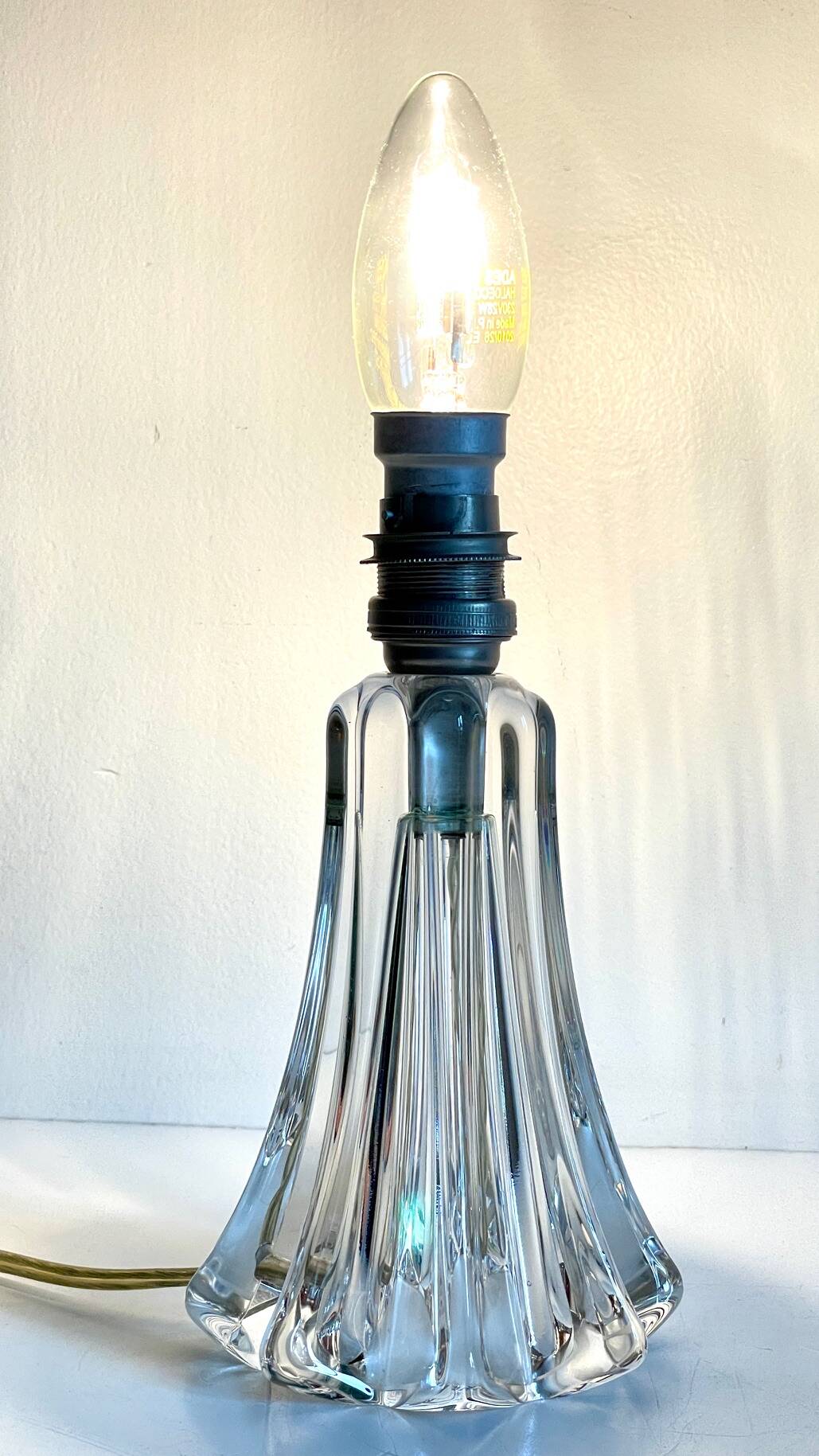 Art deco crystal star lamp base