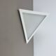 Original cubic satin white glass wall light by glashütte limburg, germany 1980s