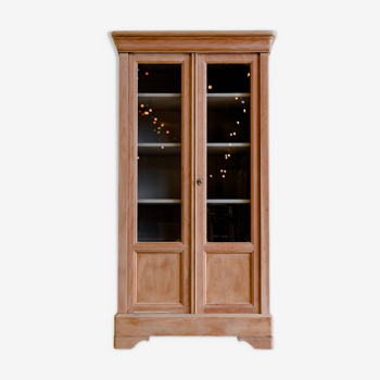 Wardrobe – 2-door vintage wooden display cabinet