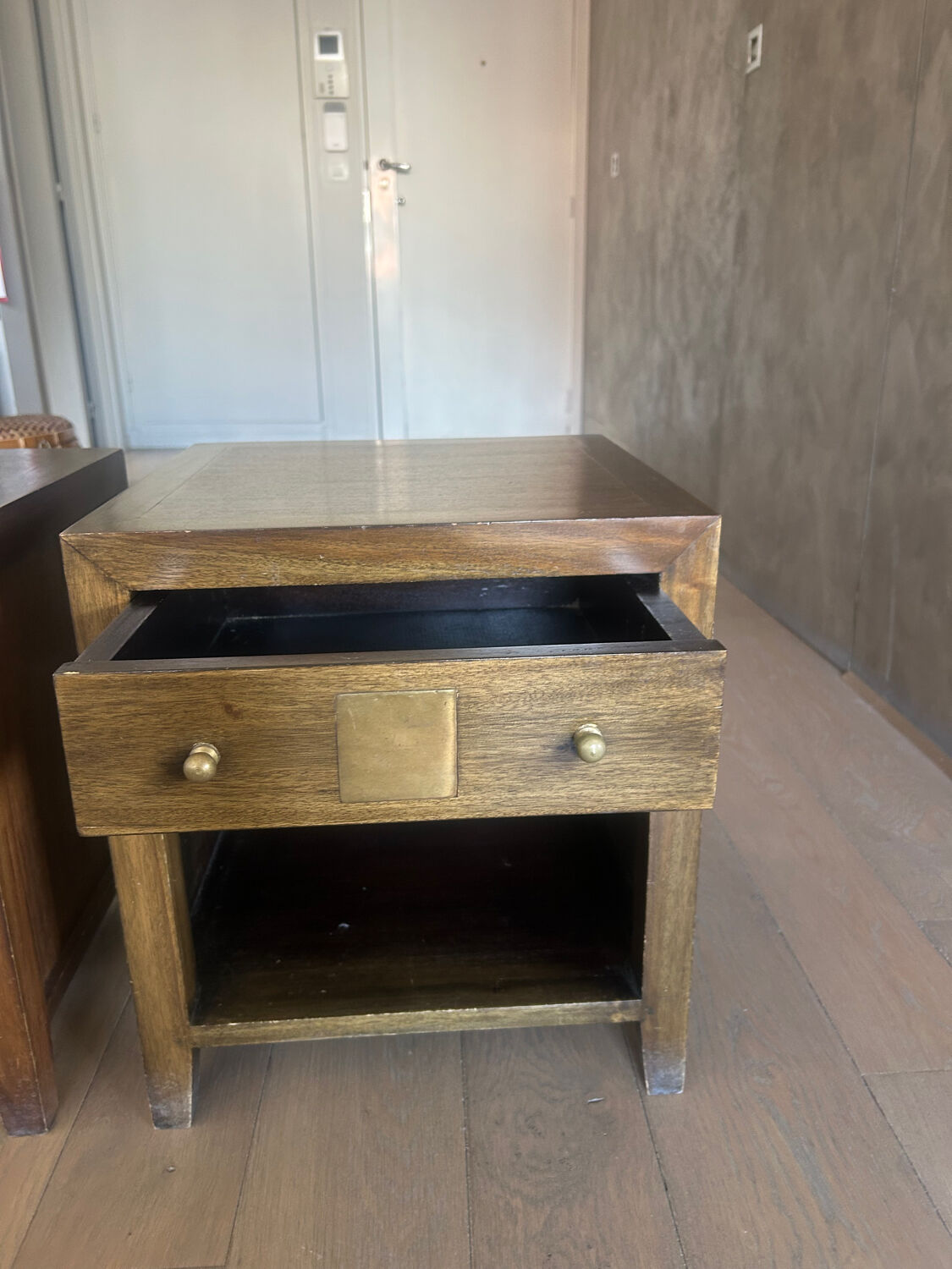 Teak bedside table