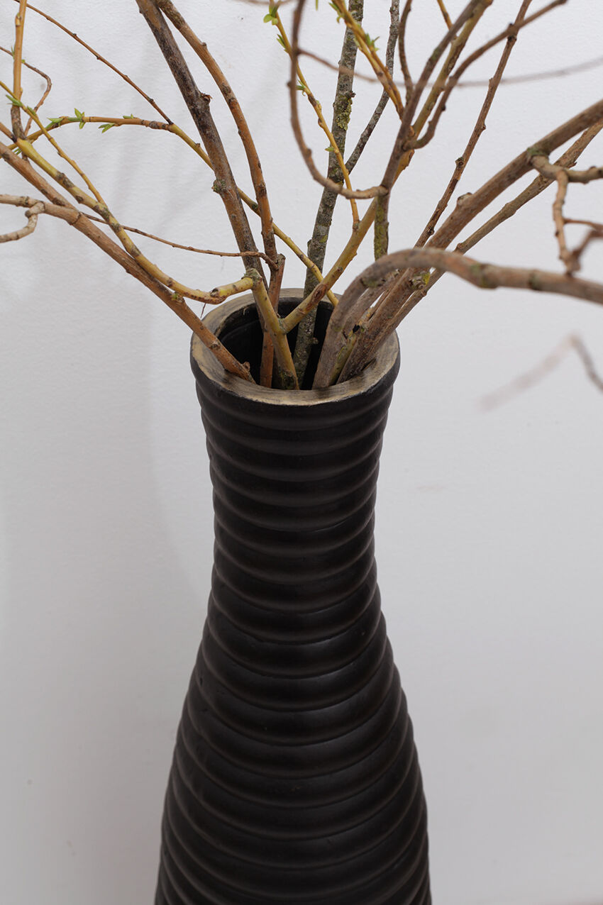 Large vase in brown and gold earth