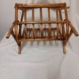Porte revues en rotin vintage
