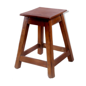 Tabouret en teck birman ancien