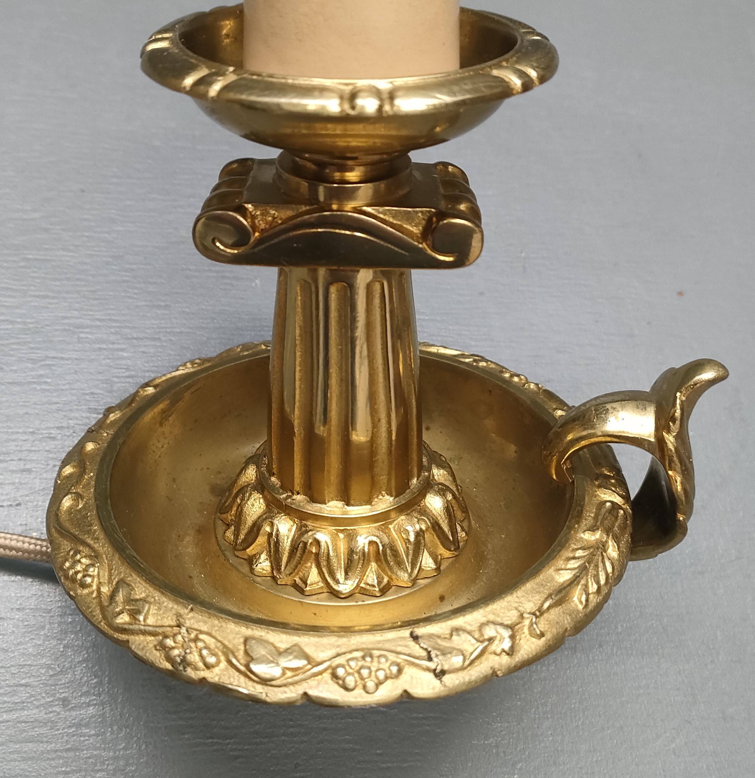 Cave rat lamp with Doric column - Bronze - 1950s - France