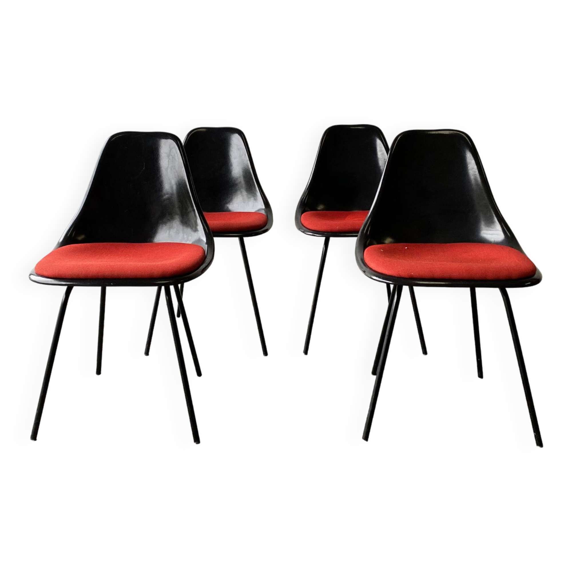 Set 4 mid century 1960’s chairs by Maurice Burke for Arkana