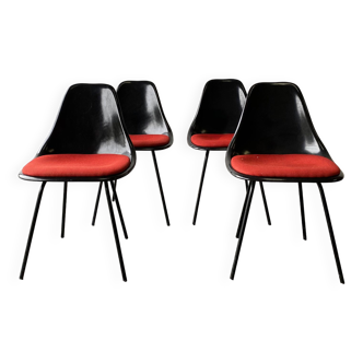 Ensemble de 4 chaises vintage des années 1960 par Maurice Burke pour Arkana d'après Eero Saarinen