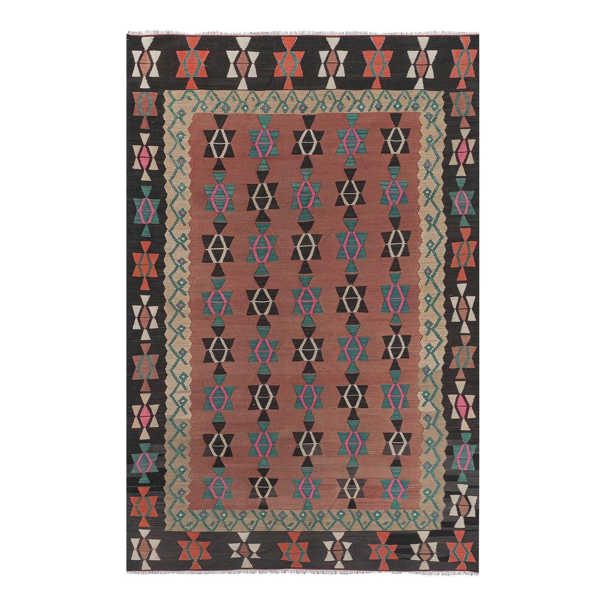 Vintage Turkish kilim, handwoven, 177x280 cm.