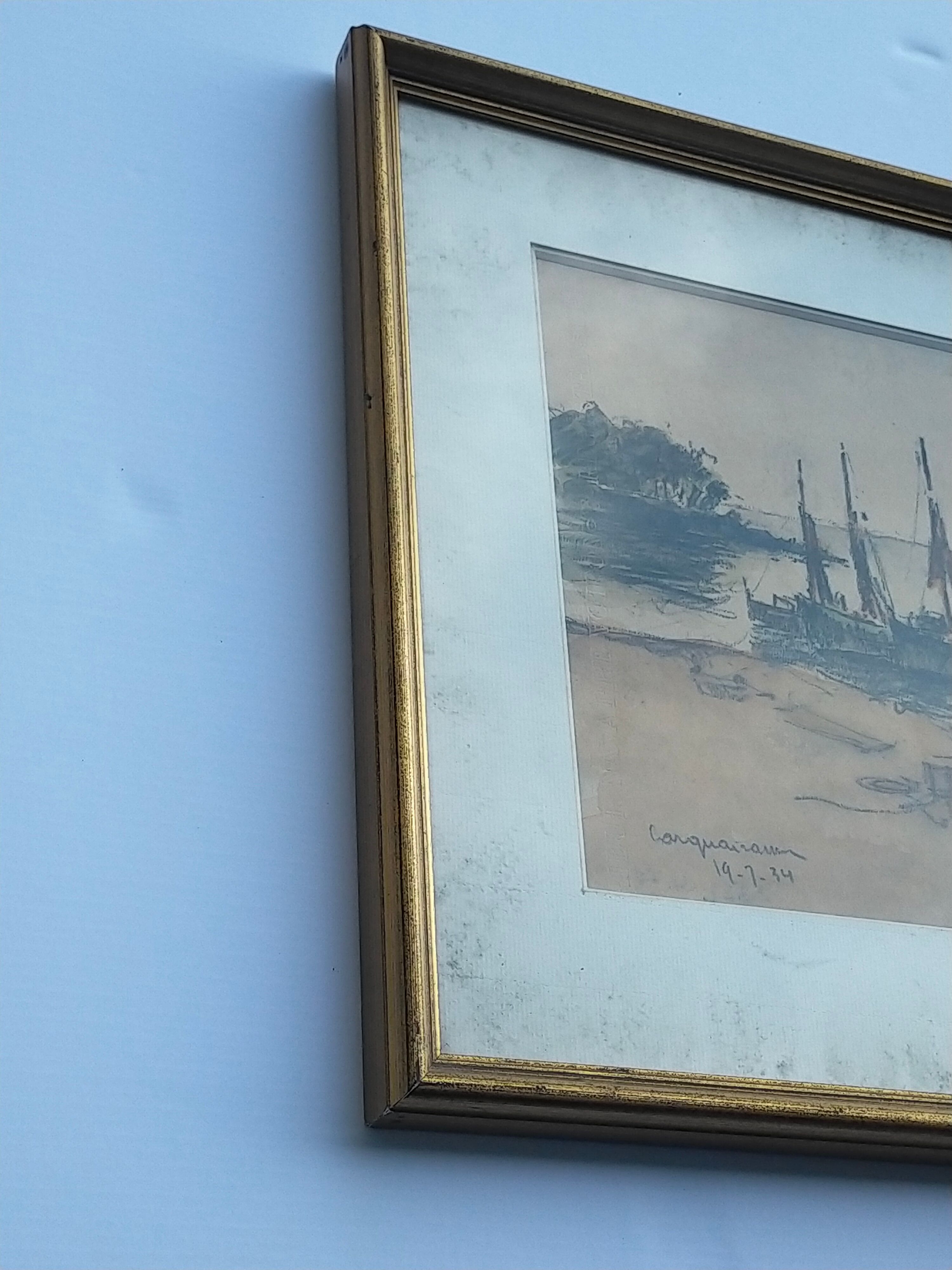 Watercolor painting Carquairanne