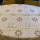 Set tablecloth and 6 matching towels, embroidered, origin Brazil