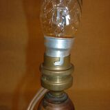 Turned wooden lamp base.