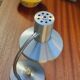 Flexible lamp vintage accent design or bedside year 70 brushed metal