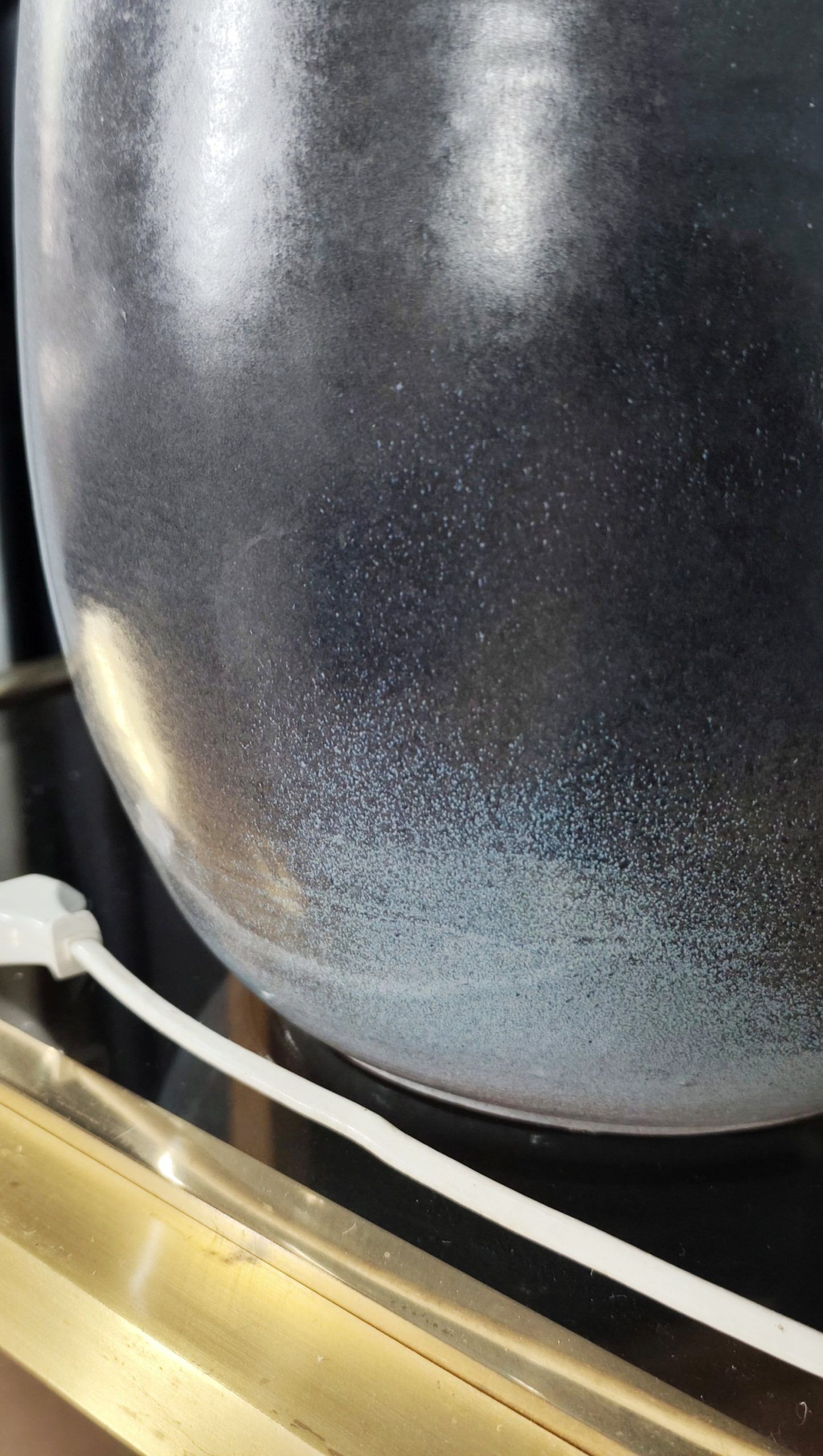 Vintage ceramic lamp, herbarium lampshade