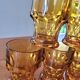 Set of 6 vintage amber glasses, Italy