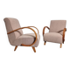 Art Deco Lounge Chairs from Jindřich Halabala, 1950s, Set of 2