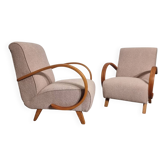Art Deco Lounge Chairs from Jindřich Halabala, 1950s, Set of 2
