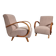 Art Deco Lounge Chairs from Jindřich Halabala, 1950s, Set of 2