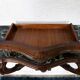 Console table wood and green marble from Aosta