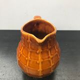 Former pitcher St Clement ceramics marron gaufré made in france vintage