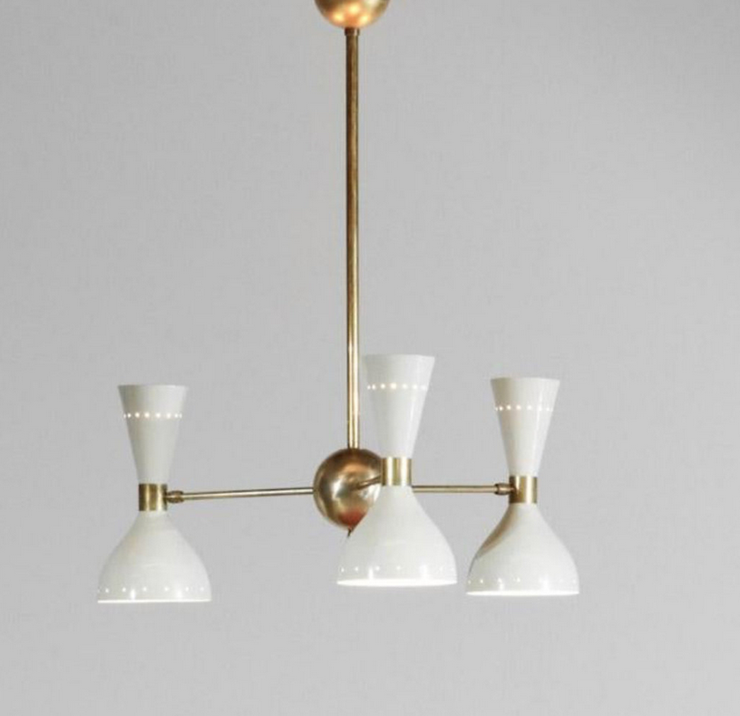 Moonlight chandelier 3 arms white