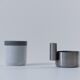 6 coffee cups porcelain and chrome Morinox Italy