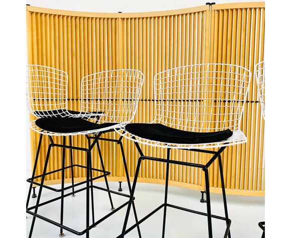 Wire Barstools By Harry Bertoia For, Bertoia Bar Stool Gold