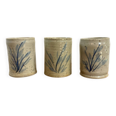 Set of three stoneware mugs