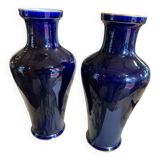 Paire de vases en bleu de Sèvres