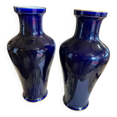 Pair of Sèvres blue vases