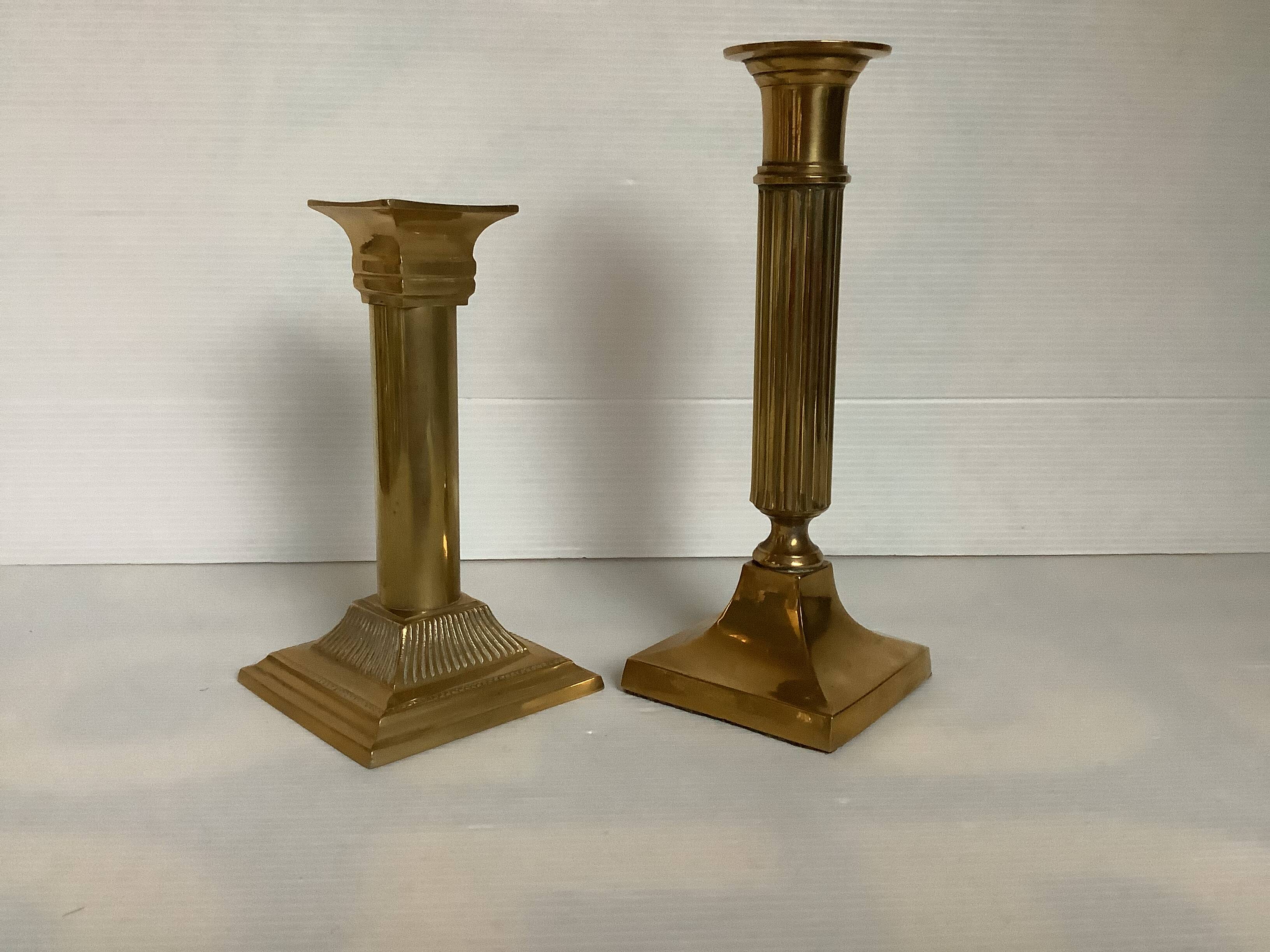 Pair of brass candlesticks