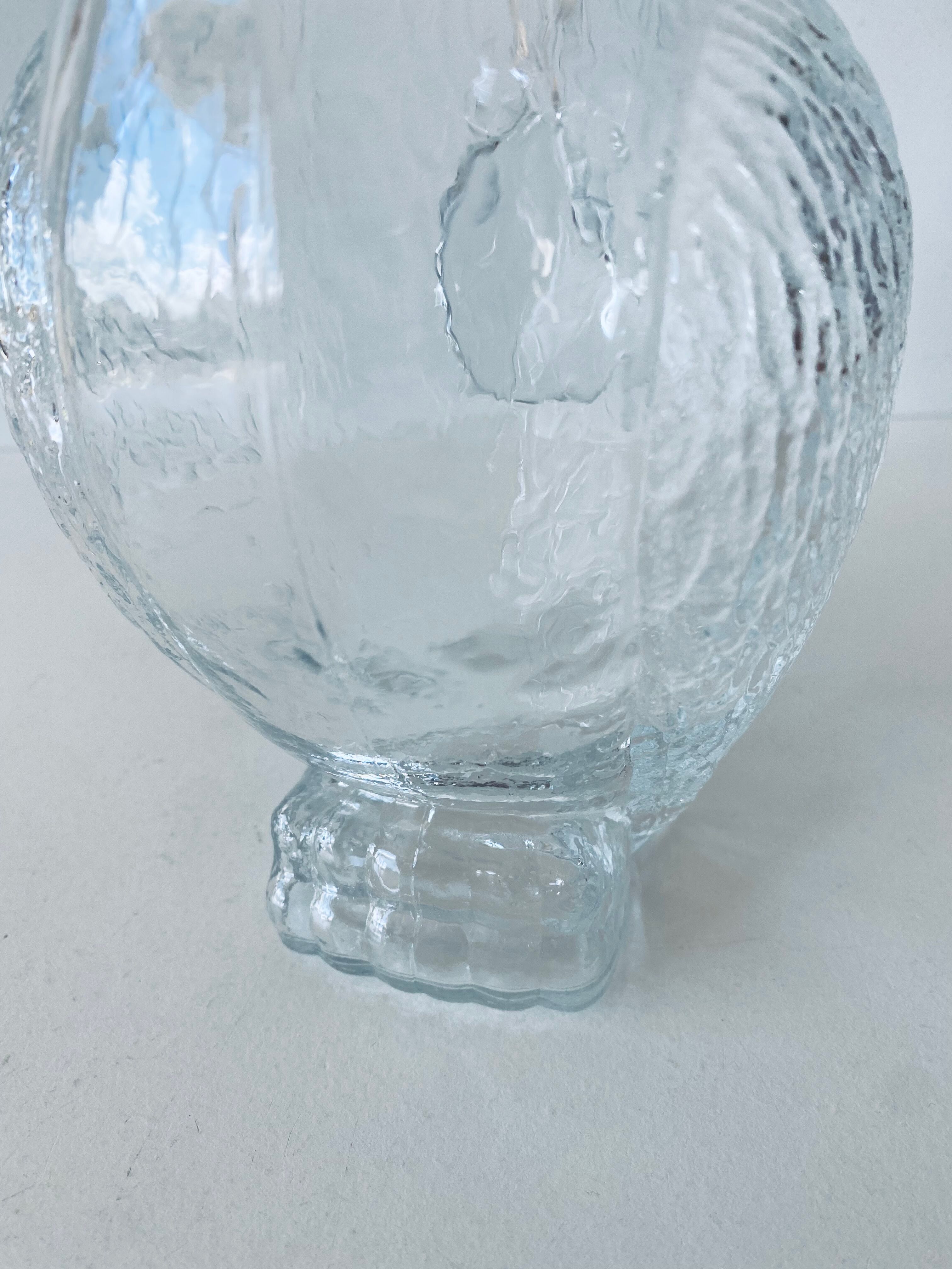 Vintage glass pitcher owl shape