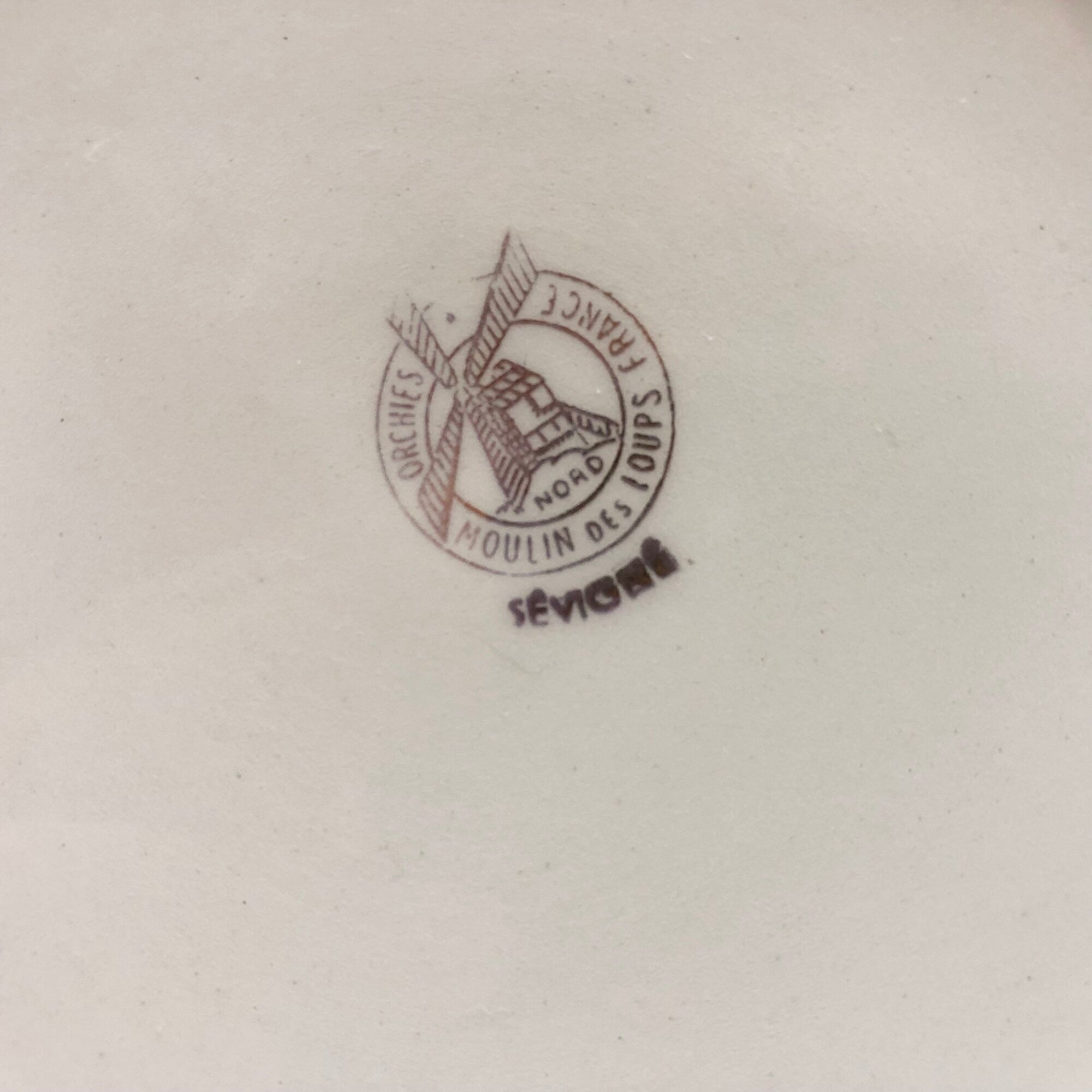 Soupière, Orchies Moulin des Loups, Sevigné model