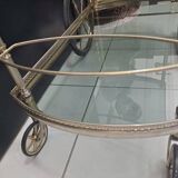 Vintage trolley in gilded and silvered bronze