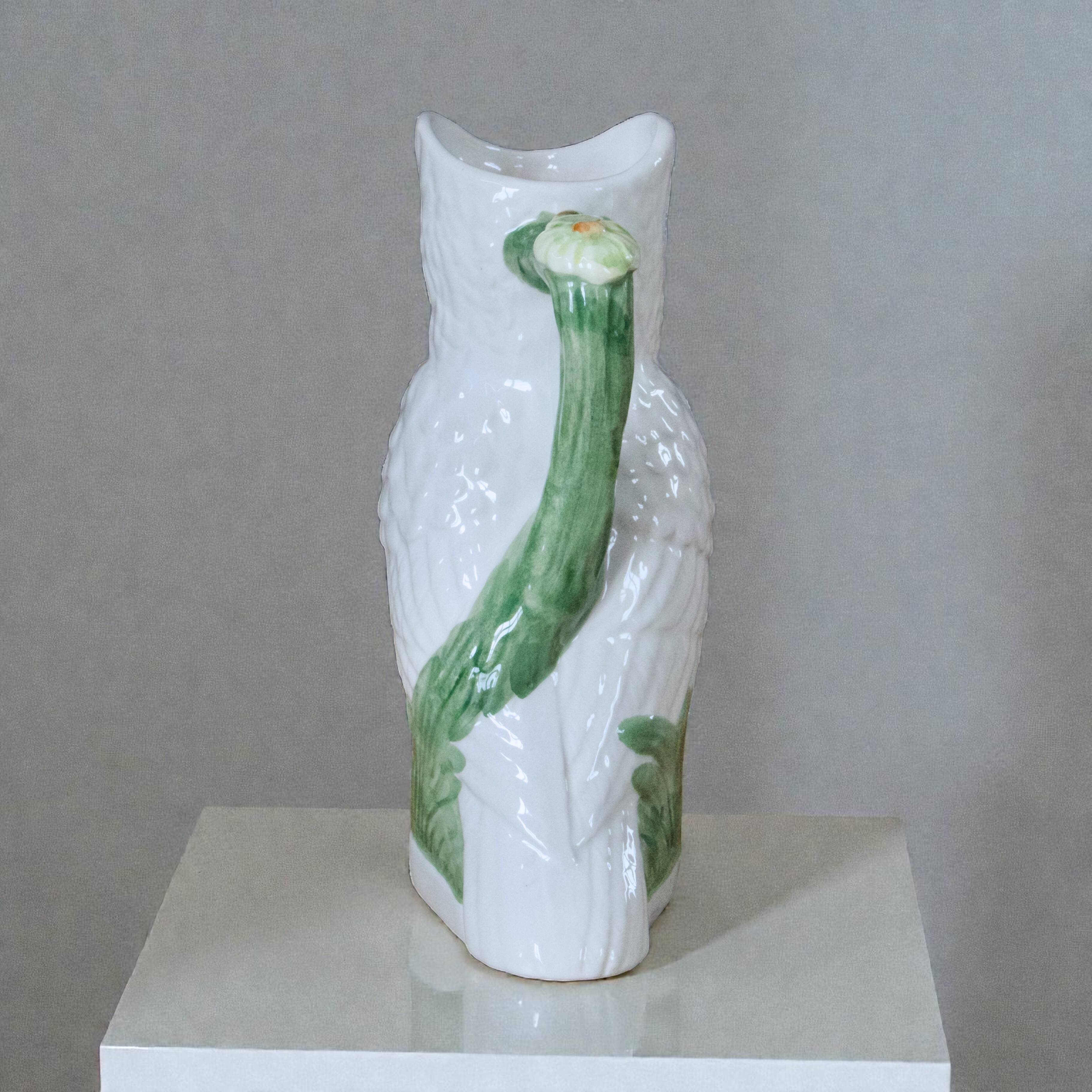 Large antique owl/owl earthenware carafe