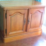 Louis Philippe style cherry wood bar buffet, 1980s