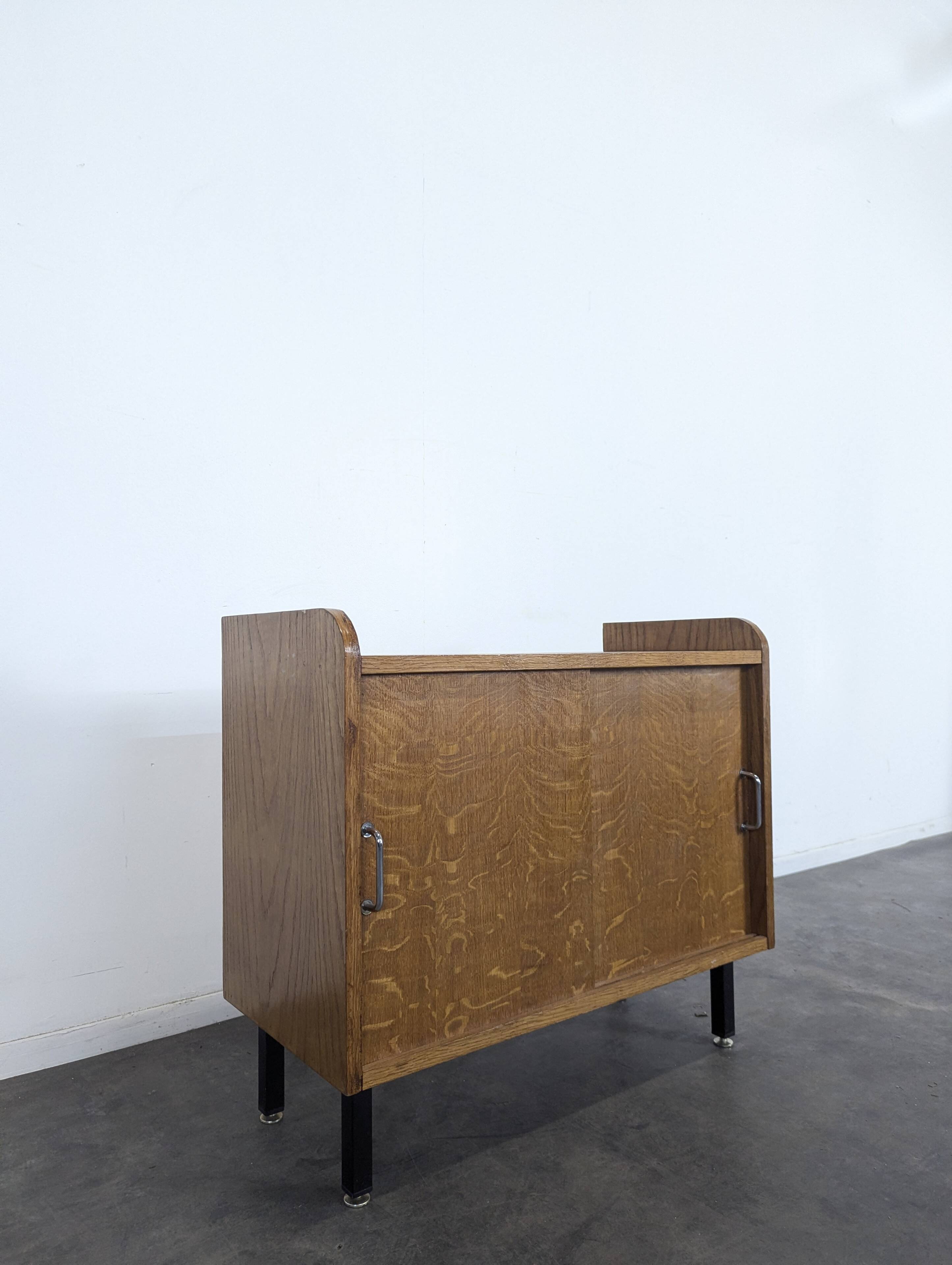 Small modernist oak storage unit
