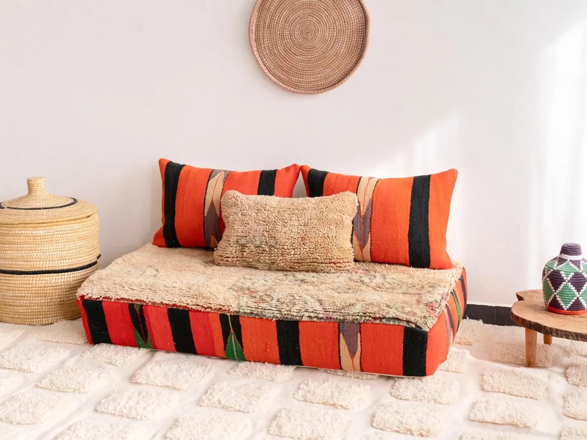 Bohemian oriental floor sofa 120 cm