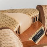 Canapé modulable 3 places en tissu, modernisme vintage des années 1970